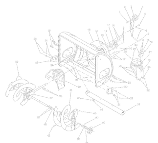 Blower Housing Diagram and Parts List for 31AE640F372 1999 Yard Machines Snow Blower